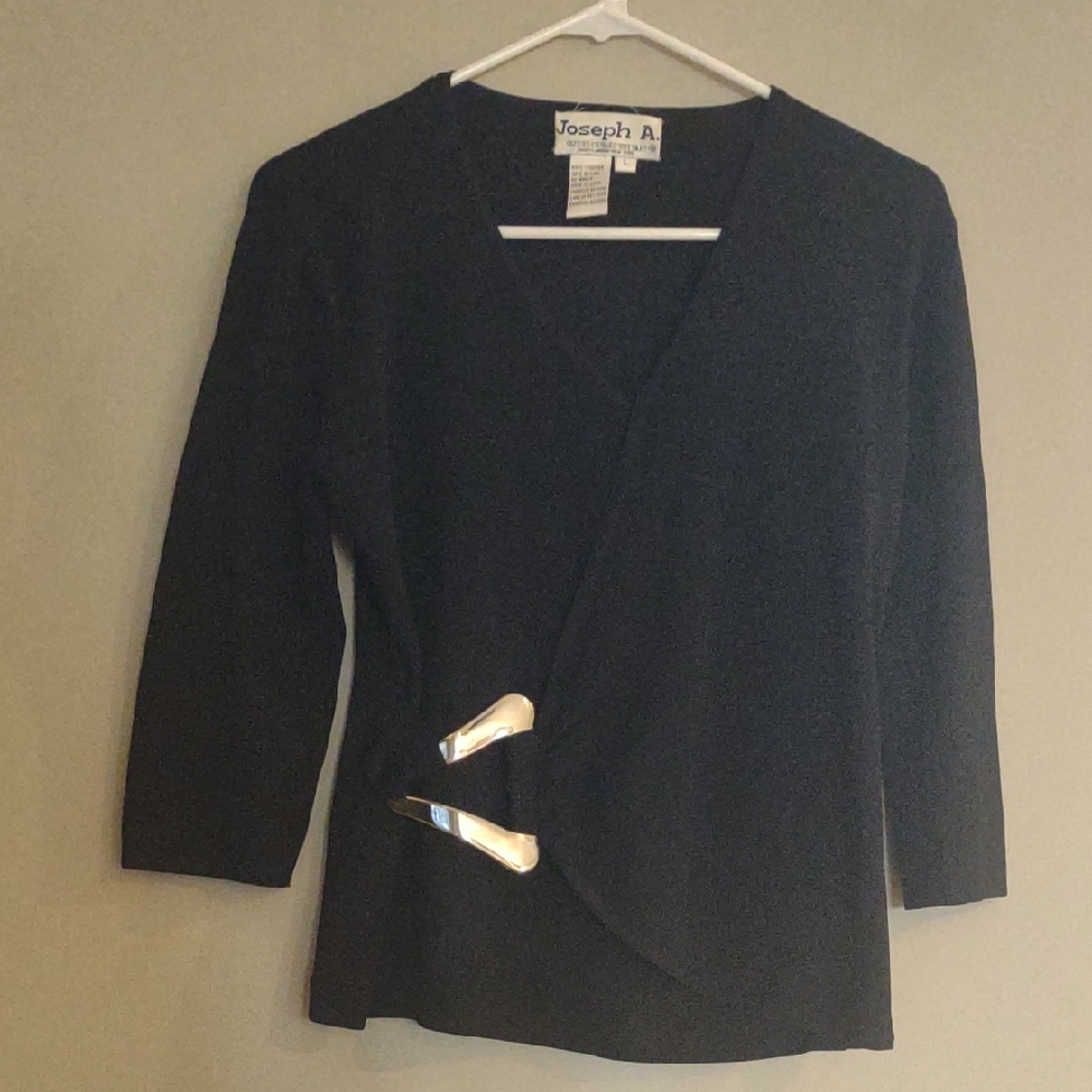 Joseph A Womens‎ Large Black Long Sleeve Sweater